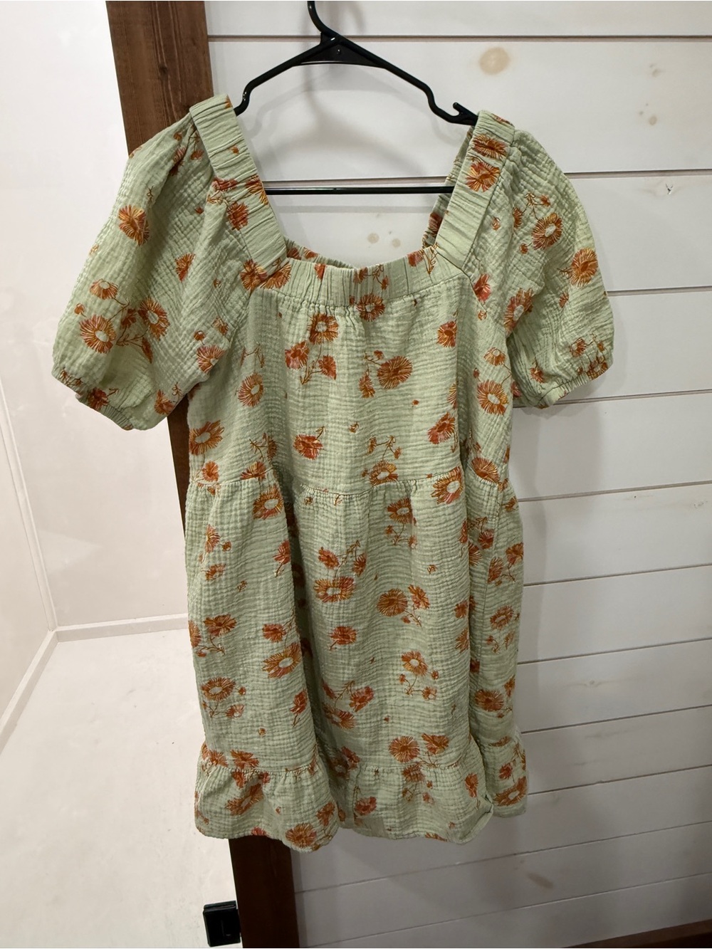 Wonderly Sage Green Floral Elastic-Waist Top